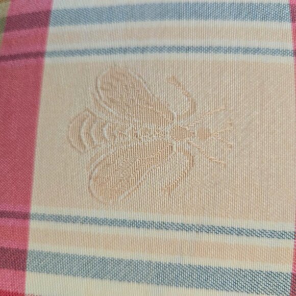 Country Cottage Plaid Accent Pillow  GrannyCore VTG 90s Yellow Pink Large 18x18 - Picture 8 of 16